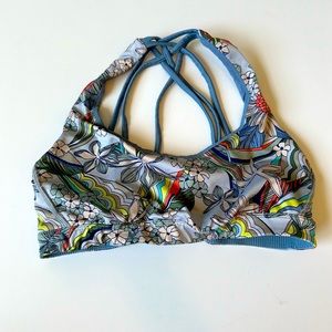 Victoria Secret Sport‎ Small Paisley Flower Criss Cross Back Sports Bra